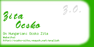 zita ocsko business card